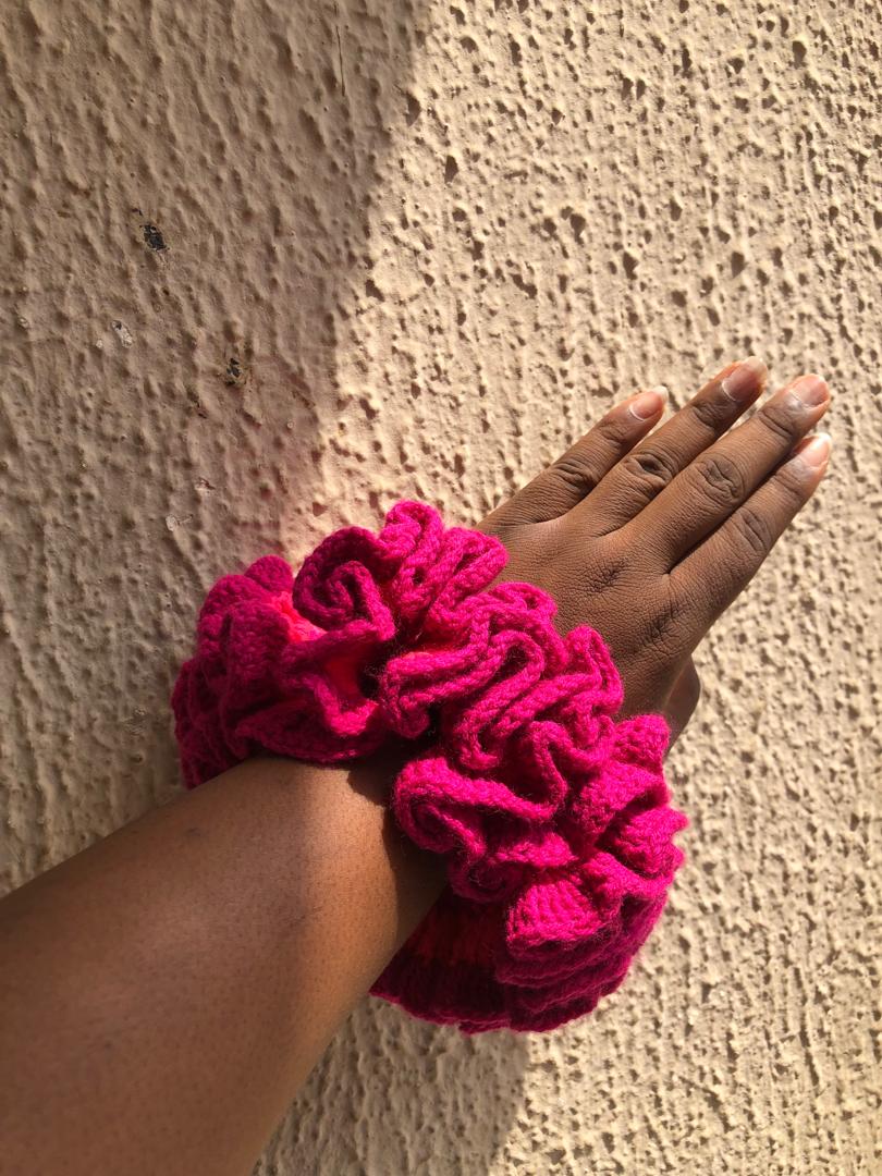 Large Pink Scrunchie